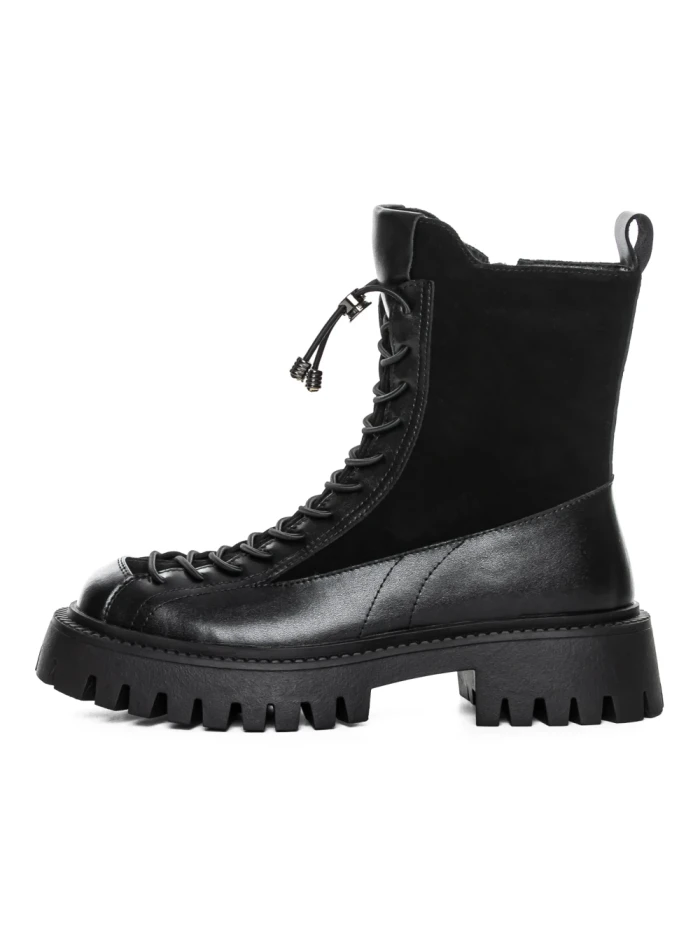 Ghete Dama din piele naturala 52AD8 BLACK | PANTOFUL