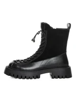 Ghete Dama din piele naturala 52AD8 BLACK | PANTOFUL