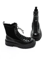 Ghete Dama din piele naturala 52AD8 BLACK | PANTOFUL