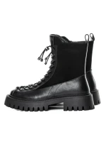 Ghete Dama din piele naturala 52AD8 BLACK | PANTOFUL