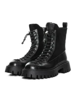 Ghete Dama din piele naturala 52AD8 BLACK | PANTOFUL