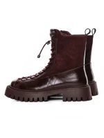 Ghete Dama din piele naturala 52AD8 WINERED | PANTOFUL