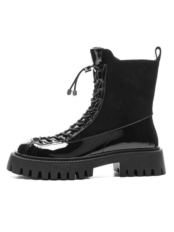 Ghete Dama din piele naturala 52AD8 BLACK | PANTOFUL