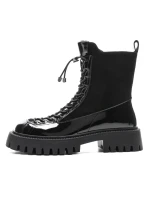 Ghete Dama din piele naturala 52AD8 BLACK | PANTOFUL