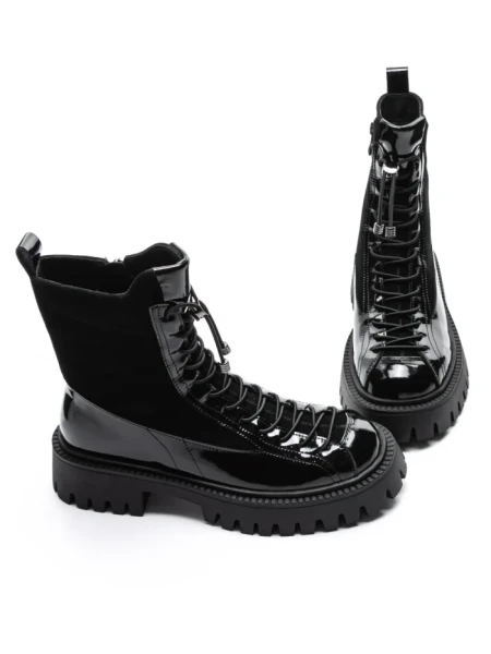 Ghete Dama din piele naturala 52AD8 BLACK | PANTOFUL