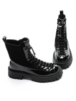 Ghete Dama din piele naturala 52AD8 BLACK | PANTOFUL