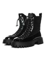 Ghete Dama din piele naturala 52AD8 BLACK | PANTOFUL