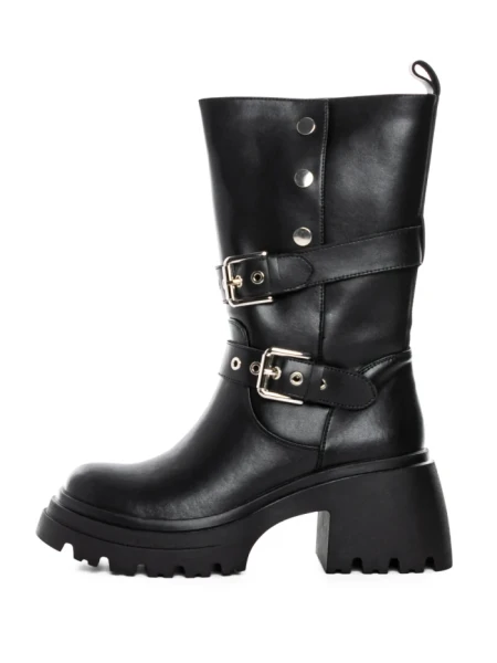 Ghete Dama din piele naturala 52AD11 BLACK | PANTOFUL