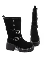 Ghete Dama din piele naturala 52AD11 Negru | Pantoful » Pantoful.ro