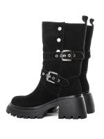 Ghete Dama din piele naturala 52AD11 Negru | Pantoful » Pantoful.ro