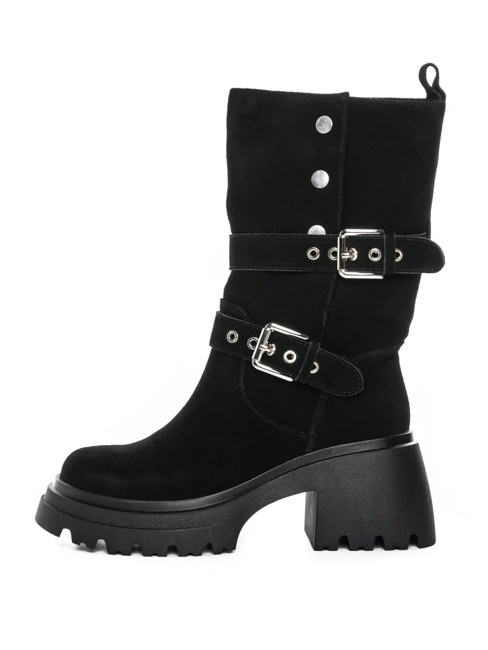 Ghete Dama din piele naturala 52AD11 Negru | Pantoful » Pantoful.ro