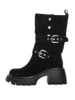 Ghete Dama din piele naturala 52AD11 Negru | Pantoful » Pantoful.ro