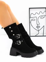 Ghete Dama din piele naturala 52AD11 Negru | Pantoful » Pantoful.ro