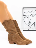 Ciocate Dama din piele naturala 52AD9 Galben | Pantoful » Pantoful.ro