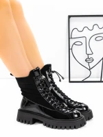 Ghete Dama din piele naturala 52AD8 Negru | Pantoful » Pantoful.ro