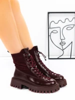 Ghete Dama din piele naturala 52AD8 Visiniu | Pantoful » Pantoful.ro