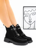 Ghete Dama din piele naturala 52AD7 Negru | Pantoful » Pantoful.ro