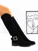 Cizme Dama din piele naturala 52AD3 Negru | Pantoful » Pantoful.ro