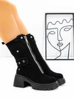 Ghete Dama din piele naturala 52AD5 Negru | Pantoful » Pantoful.ro