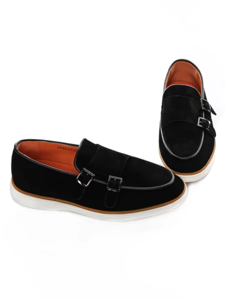 Mocasini Barbati din piele naturala 5NXE57 BLACK | PANTOFUL