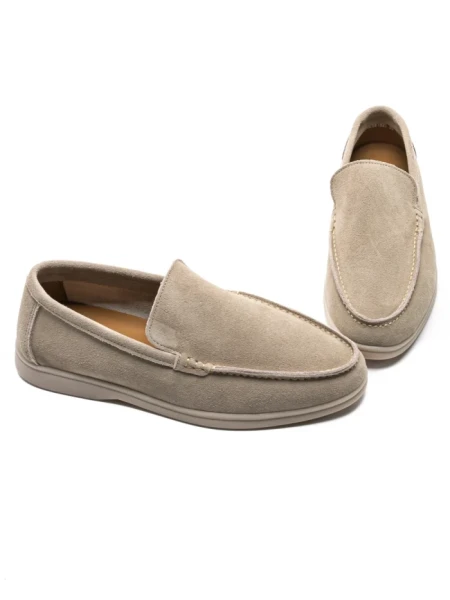 Mocasini Barbati din piele naturala 5NXE58 LIGHT COFFEE | PANTOFUL