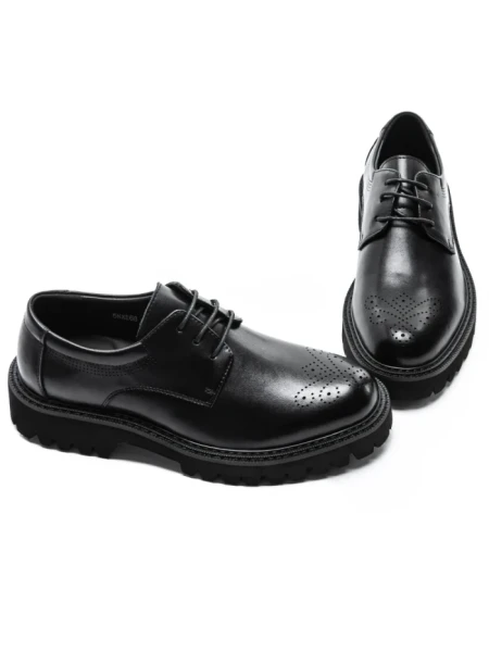 Pantofi Casual Barbati din piele naturala 5NXE68 BLACK | PANTOFUL