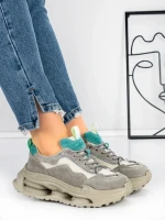 Pantofi Sport Dama din piele naturala 36853-1 GREY | ADVANCER