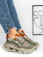 Pantofi Sport Dama din piele naturala 36868-1 GREEN | ADVANCER