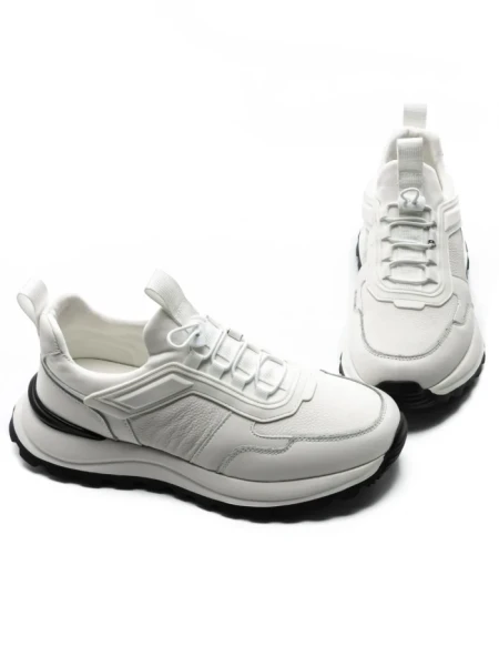 Pantofi Sport Barbati din piele naturala 5306 WHITE | ADVANCER