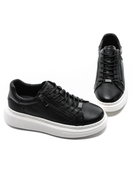 Pantofi Sport Barbati din piele naturala 5305 BLACK-WHITE | ADVANCER