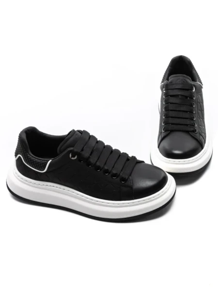 Pantofi Sport Barbati din piele naturala 5301 BLACK | ADVANCER