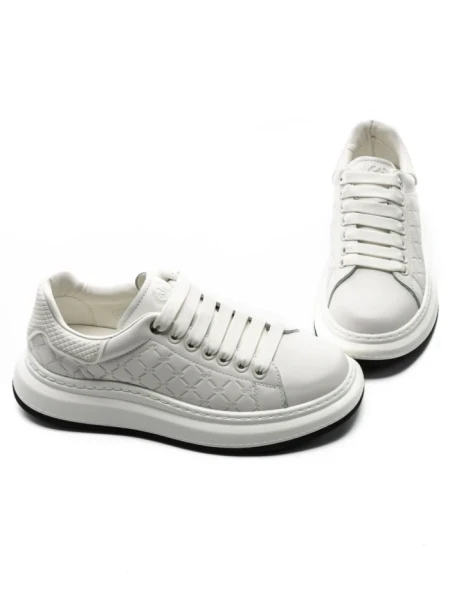 Pantofi Sport Barbati din piele naturala 5301 WHITE | ADVANCER