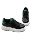 Pantofi Sport Barbati din piele naturala 5302 BLACK-GREEN | ADVANCER