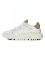 Pantofi Sport Barbati din piele naturala 5302 WHITE-APRICOT | ADVANCER