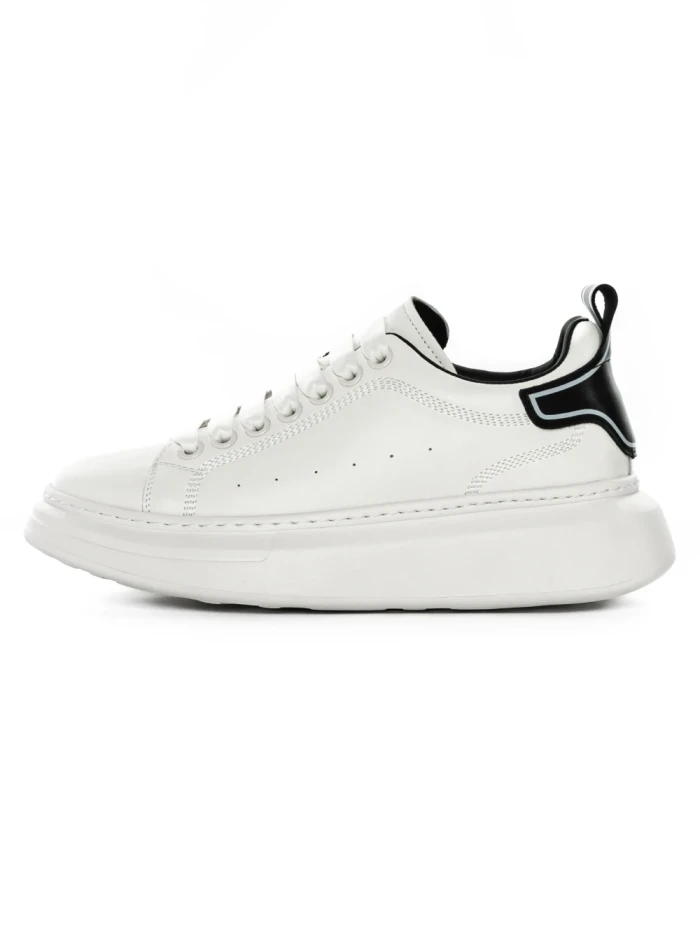 Pantofi Sport Barbati din piele naturala 3221X WHITE-BLACK | ADVANCER