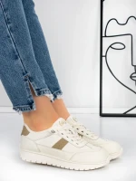 Pantofi Sport Dama din piele naturala KM5503 APRICOT | ADVANCER