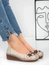 Balerini Dama din piele naturala F166 CREAM | ADVANCER