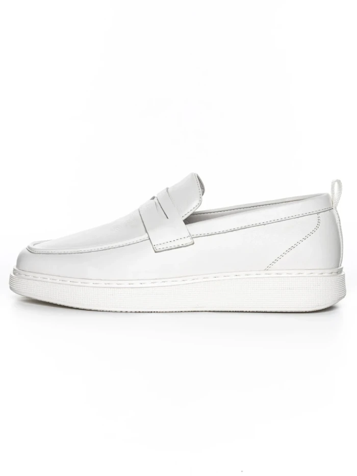Pantofi Casual Barbati din piele naturala 12-187 WHITE | ADVANCER