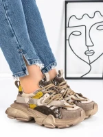 Pantofi Sport Dama din piele naturala Y5759-1 APRICOT | ADVANCER