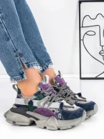 Pantofi Sport Dama din piele naturala Y5759-1 BLUE | ADVANCER