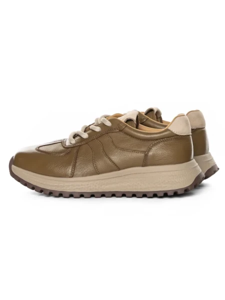 Pantofi Sport Dama din piele naturala 88253 KHAKI | ADVANCER