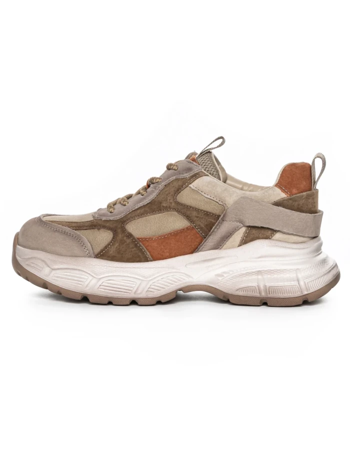Pantofi Sport Dama din piele naturala HY3332 KHAKI-APRICOT | ADVANCER