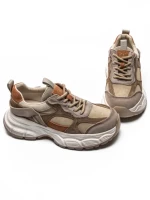 Pantofi Sport Dama din piele naturala HY3332 KHAKI-APRICOT | ADVANCER