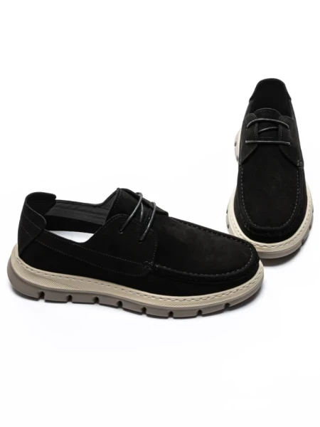 Pantofi Casual Barbati din piele naturala 8099 BLACK | ADVANCER