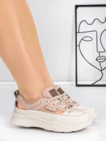 Pantofi Sport Dama din piele naturala 70136X PINK | ADVANCER