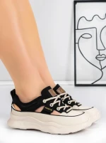 Pantofi Sport Dama din piele naturala 70136X BLACK | ADVANCER