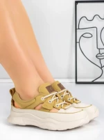 Pantofi Sport Dama din piele naturala 70136X YELLOW | ADVANCER