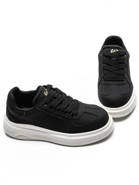 Pantofi Sport Dama din piele naturala FP26309 BLACK-WHITE | ADVANCER