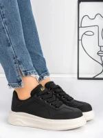 Pantofi Sport Dama din piele naturala FP26309 BLACK-WHITE | ADVANCER