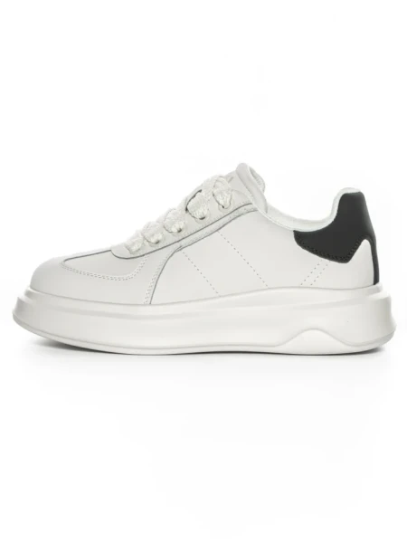 Pantofi Sport Dama din piele naturala FP26309 WHITE-BLACK | ADVANCER